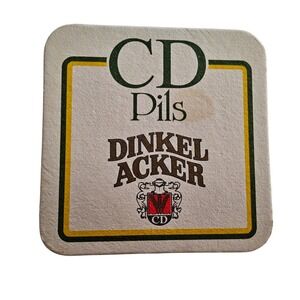 Dinkelacker CD Pils German Beer Coaster Barware Collectible Breweriana‎
